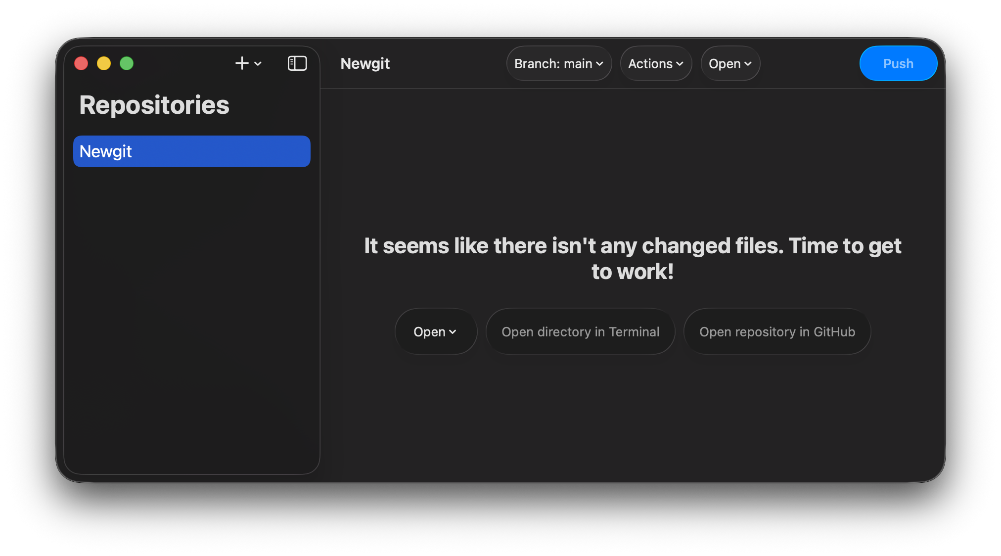 Newgit screenshot